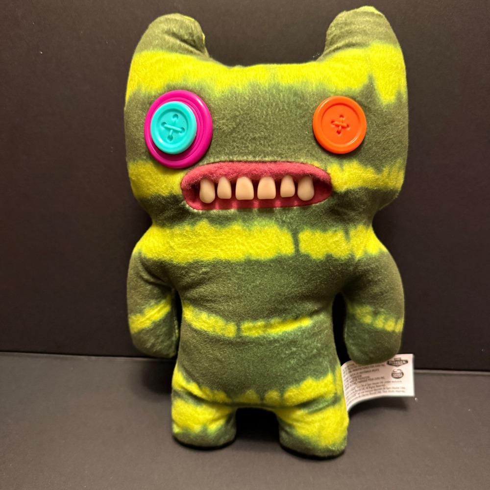 Zuru Fuggler Plush Monster Kids 9" Green Yellow Tie Dye NEW Funny Ugly Monster